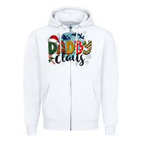 White daddy claus christmas Zipper Hoodie - BarkalooDesign