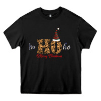 Black Ho Ho Ho Merry Christmas Heavy Core Tee - Bettercallsaul