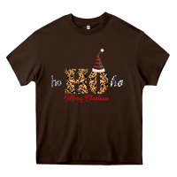 Chocolate Brown Ho Ho Ho Merry Christmas Heavy Core Tee - Bettercallsaul