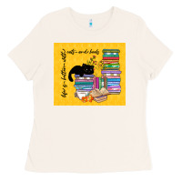 Life Is Better With Cats And Books Ladies Tee | Teevron