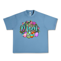Pebble Blue Easter Mom  Happy Easter Day Urban Heavy Tee - CowGirlArtShop