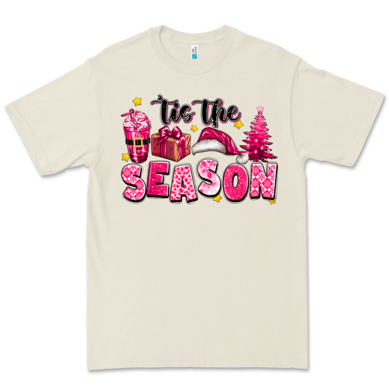 Pink 'tis The Season Christmas Premium Tee by texasbilliewilder | Teevron
