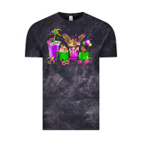 Cloud Black Mardi Gras coffee cups Vintage Tee - HowdyJamesFarm