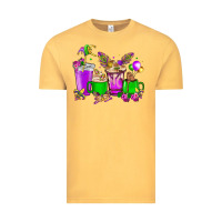 Vintage Mustard Mardi Gras coffee cups Vintage Tee - HowdyJamesFarm