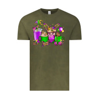 Vintage Olive Mardi Gras coffee cups Vintage Tee - HowdyJamesFarm