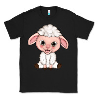 Black Cartoon Lamb Classic Tee - HowdyJamesFarm