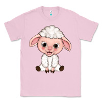 Bubblegum Pink Cartoon Lamb Classic Tee - HowdyJamesFarm