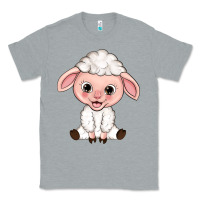Heather Grey Cartoon Lamb Classic Tee - HowdyJamesFarm