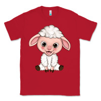 Red Cartoon Lamb Classic Tee - HowdyJamesFarm