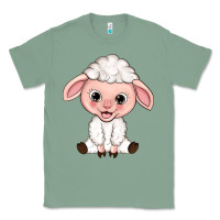 Sage Cartoon Lamb Classic Tee - HowdyJamesFarm
