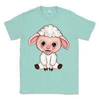 Seafoam Cartoon Lamb Classic Tee - HowdyJamesFarm