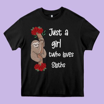 Just A Girl Who Loves Sloths Heavy Core Tee Designed By Bettercallsaul