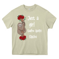 Mossy just a girl who loves sloths Heavy Core Tee - Bettercallsaul