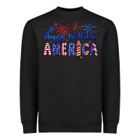 Black happy birthday america Heavyweight Sweatshirt - Artiststas