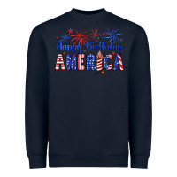 Navy happy birthday america Heavyweight Sweatshirt - Artiststas