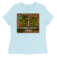 Baby Blue attorney lawyer justice Ladies Tee - TumblerDesignByShophia