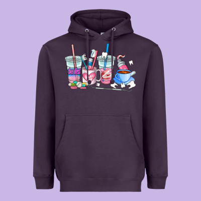 Dentist Coffee Cups Heavyweight Hoodie Designed By Adodesignshop
