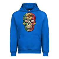 Cobalt mexican skull Urban Hoodie - JahusDesignShop