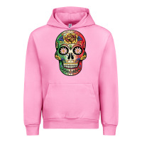 Fuchsia Pink mexican skull Urban Hoodie - JahusDesignShop