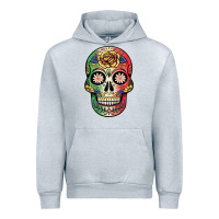 Heather Grey mexican skull Urban Hoodie - JahusDesignShop