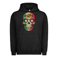 Pigment Black mexican skull Urban Hoodie - JahusDesignShop