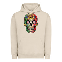 Pigment French Oak mexican skull Urban Hoodie - JahusDesignShop