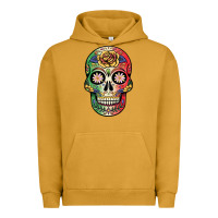 Pigment Peanut Butter mexican skull Urban Hoodie - JahusDesignShop