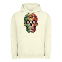 Pigment Pistachio mexican skull Urban Hoodie - JahusDesignShop