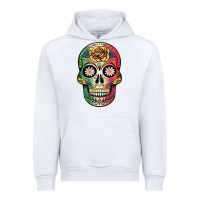 White mexican skull Urban Hoodie - JahusDesignShop