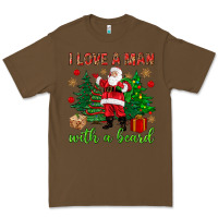 Cacao I love a man with a beard Christmas Premium Tee - NancyCooperArtShop