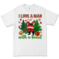White I love a man with a beard Christmas Premium Tee - NancyCooperArtShop
