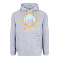 Heather Grey Black Mesa Research Facility T-Shirt Heavyweight Hoodie - maiPhamDesign