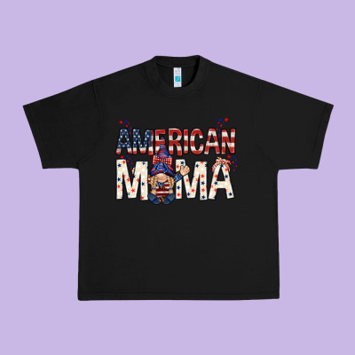 American Mama With Gnome Mothers Day Urban Heavy Tee Designed By Howdyjamesfarm