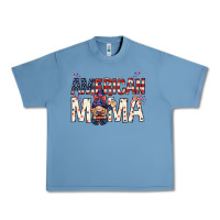 Pebble Blue American mama with gnome mothers day Urban Heavy Tee - HowdyJamesFarm