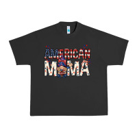 Pigment Black American mama with gnome mothers day Urban Heavy Tee - HowdyJamesFarm