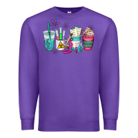 Purple science teacher coffee cups Premium Sweatshirt - AdoDesignShop