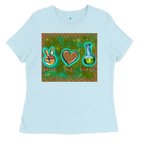 Baby Blue peace love lab tech Ladies Tee - TumblerDesignByShophia