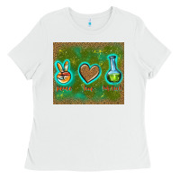 White peace love lab tech Ladies Tee - TumblerDesignByShophia