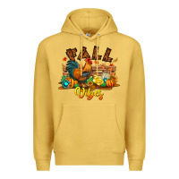Antique Gold Fall Vibes Premium Hoodie - CowhideDigitalArt