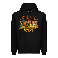 Black Fall Vibes Premium Hoodie - CowhideDigitalArt