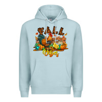 Blue Mist Fall Vibes Premium Hoodie - CowhideDigitalArt