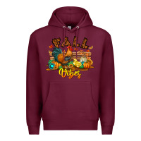 Burgundy Fall Vibes Premium Hoodie - CowhideDigitalArt