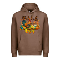 Chestnut Fall Vibes Premium Hoodie - CowhideDigitalArt