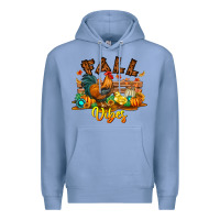 Colony Blue Fall Vibes Premium Hoodie - CowhideDigitalArt