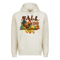 Oatmeal Heather Fall Vibes Premium Hoodie - CowhideDigitalArt
