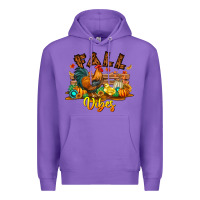 Purple Fall Vibes Premium Hoodie - CowhideDigitalArt