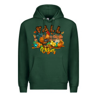 Sports Green Fall Vibes Premium Hoodie - CowhideDigitalArt