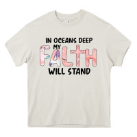 Cream Oceans Deep My Faith Will Stand Heavy Core Tee - Bettercallsaul