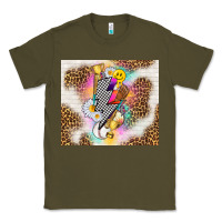 Army Green retro baseball with leopard Classic Tee - TumblerDesignByShophia