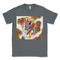 Charcoal Heather retro baseball with leopard Classic Tee - TumblerDesignByShophia